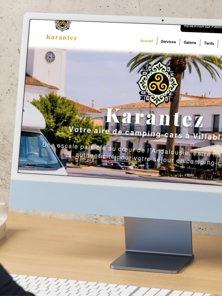 création site web aire camping car Espagne design site internet tourisme